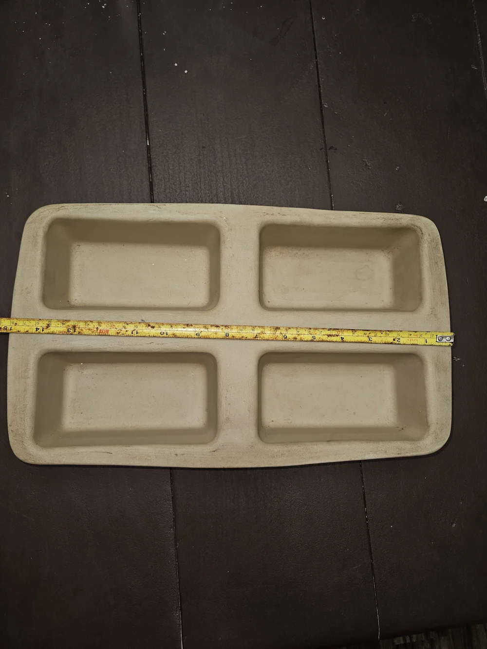 Pampered Chef Family Heritage Collection Mini 4-Loaf Stoneware Baking Pan
